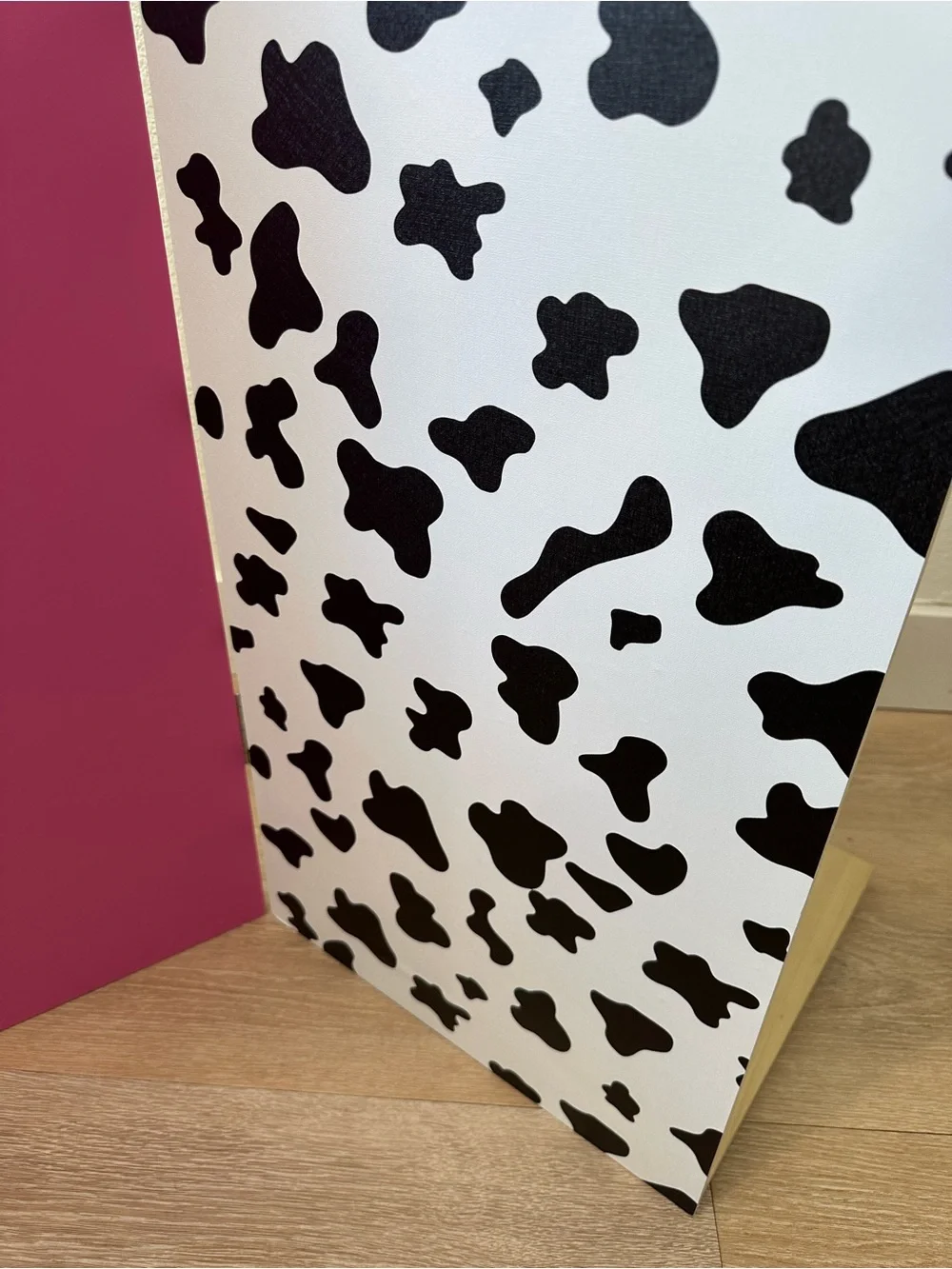 NEW 42”H Arched Wood Party Backdrop - “Fushia Pink & Cow” PROMO PRICE TIL 9/30